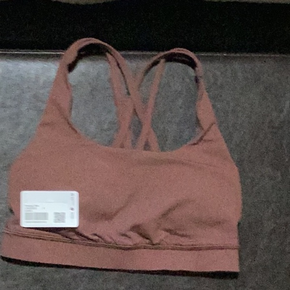 Brown Strappy Sports Bra